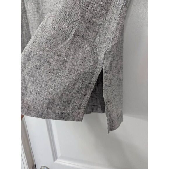 Hot Cotton Linen Blend Shirt women's size medium silver tunic lagenlook - Picture 6 of 7